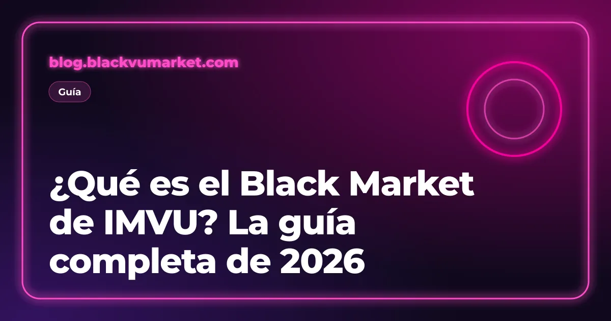 Portada neón rosa: ¿Qué es el Black Market de IMVU?