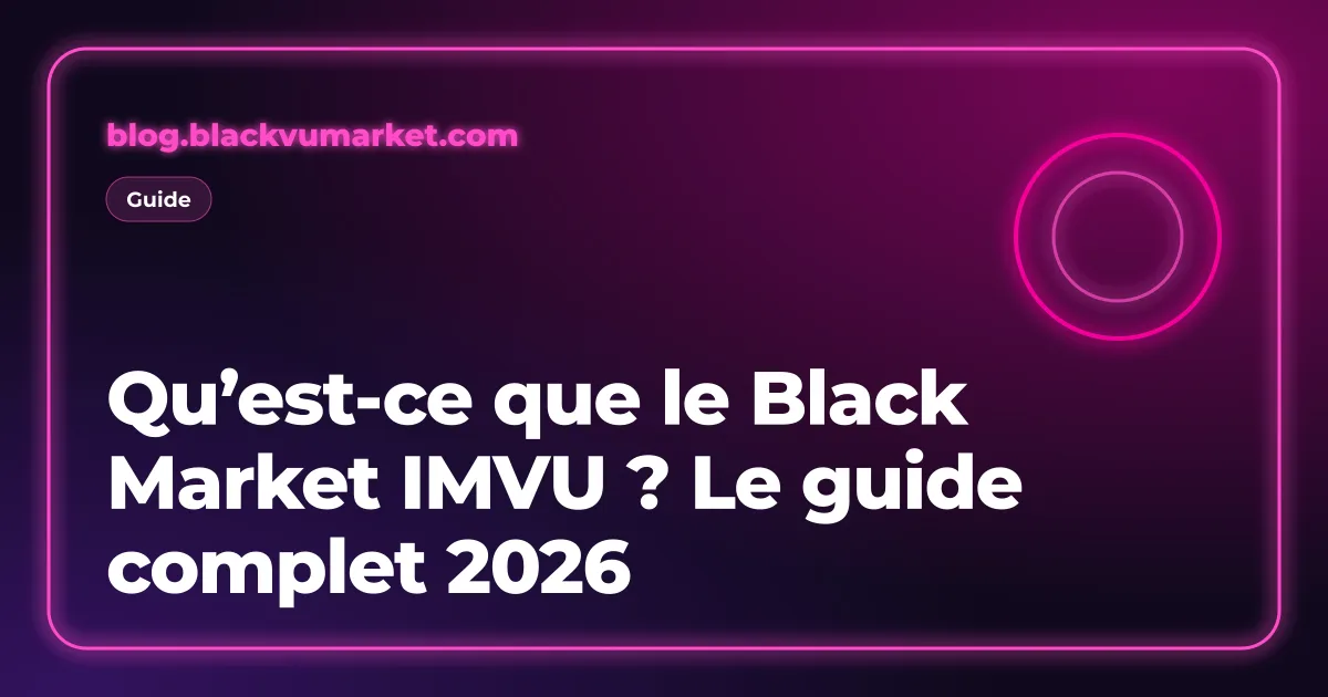 Couverture néon rose : Qu’est-ce que le Black Market IMVU ?